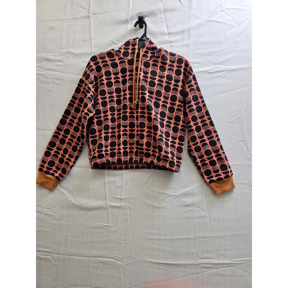 Target Black History Month Hadiya Williams Cropped Hoodie Orange Black Small NWT